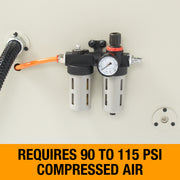 Baileigh SH-5216A 52" 16ga Pneumatic Shear - Air Filter and regulator