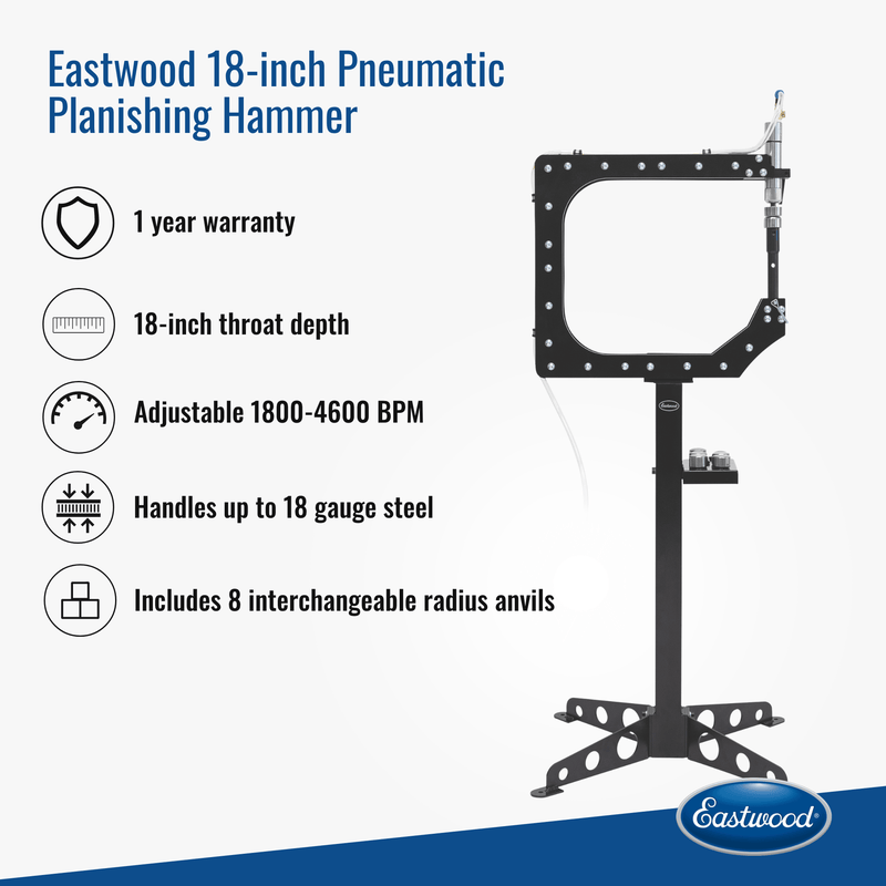 Eastwood 74163 18 Inch Pneumatic Planishing Hammer - Features