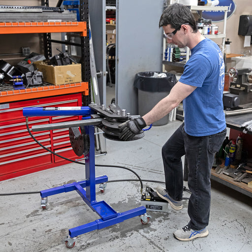 Eastwood 98374 Air-Hydraulic High Capacity Tube Bender Combo - In Use