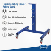 Eastwood 98374 Air-Hydraulic High Capacity Tube Bender Combo - Rolling Stand Features