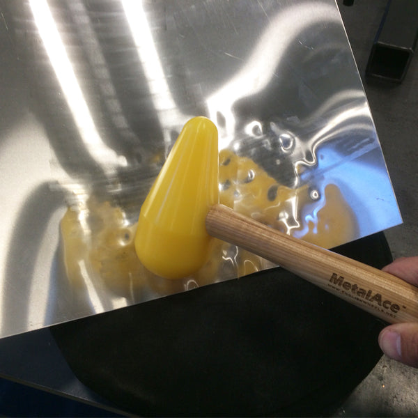 MetalAce Bossing Mallet In Use