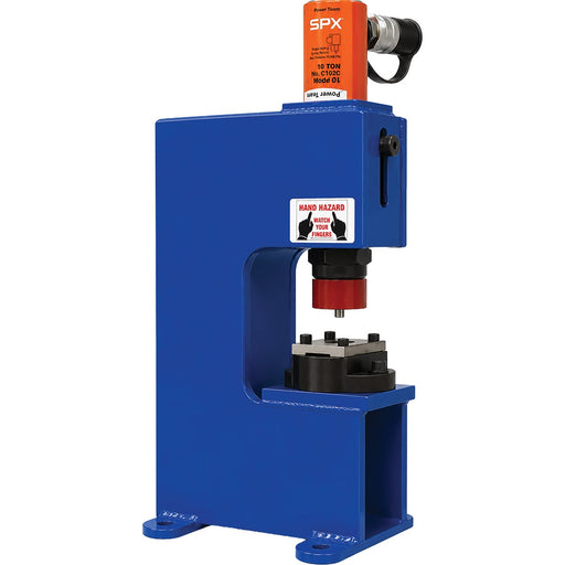 Mittler Bros. 2200-HS 10 Ton Hydraulic Bench Press - Shown With Punch and Die (Not Included)