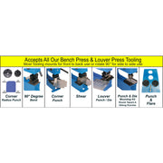 Mittler Bros. 2210-HD 10 Ton Hydraulic Bench Press - Compatible Press Tooling (Not Included)
