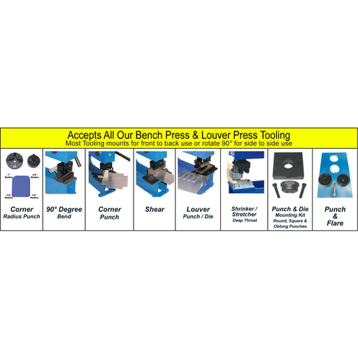 Mittler Bros. 2240-4M Quad Manual Bench Press - Compatible Press Tooling (Not Included)
