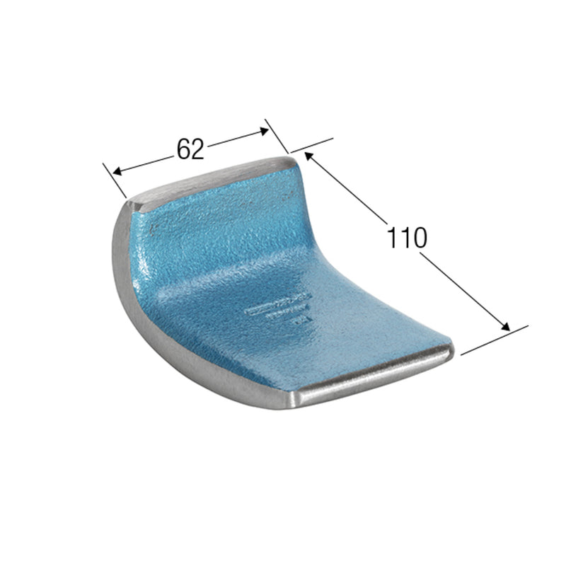Picard 2525800 252/58 Curved Fender Dolly - Dimensions
