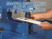 Mittler Bros. 3 Ton High Throat Manual Bench Press Video - Punch and Flare Tool